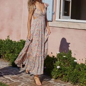 ASTR Primrose Floral Maxi Dress NWT